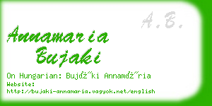 annamaria bujaki business card